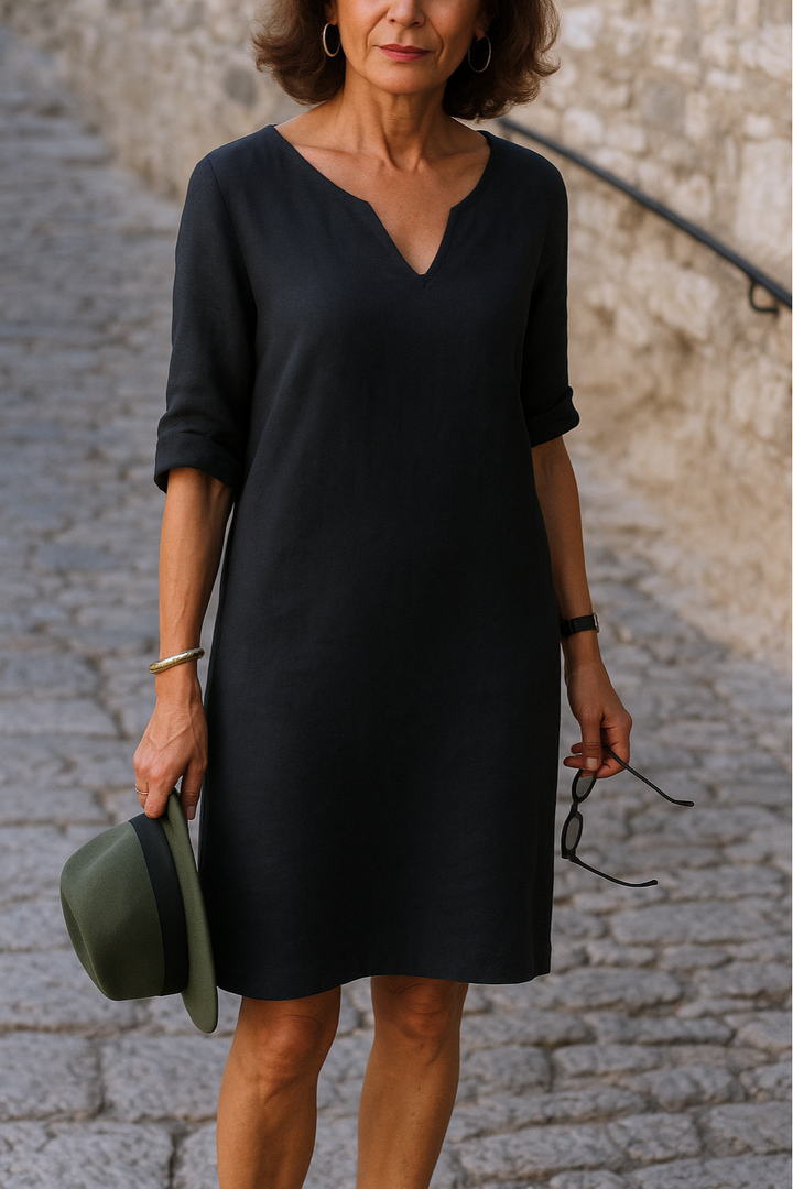 LISETTE | Elegantna haljina s V-izrezom