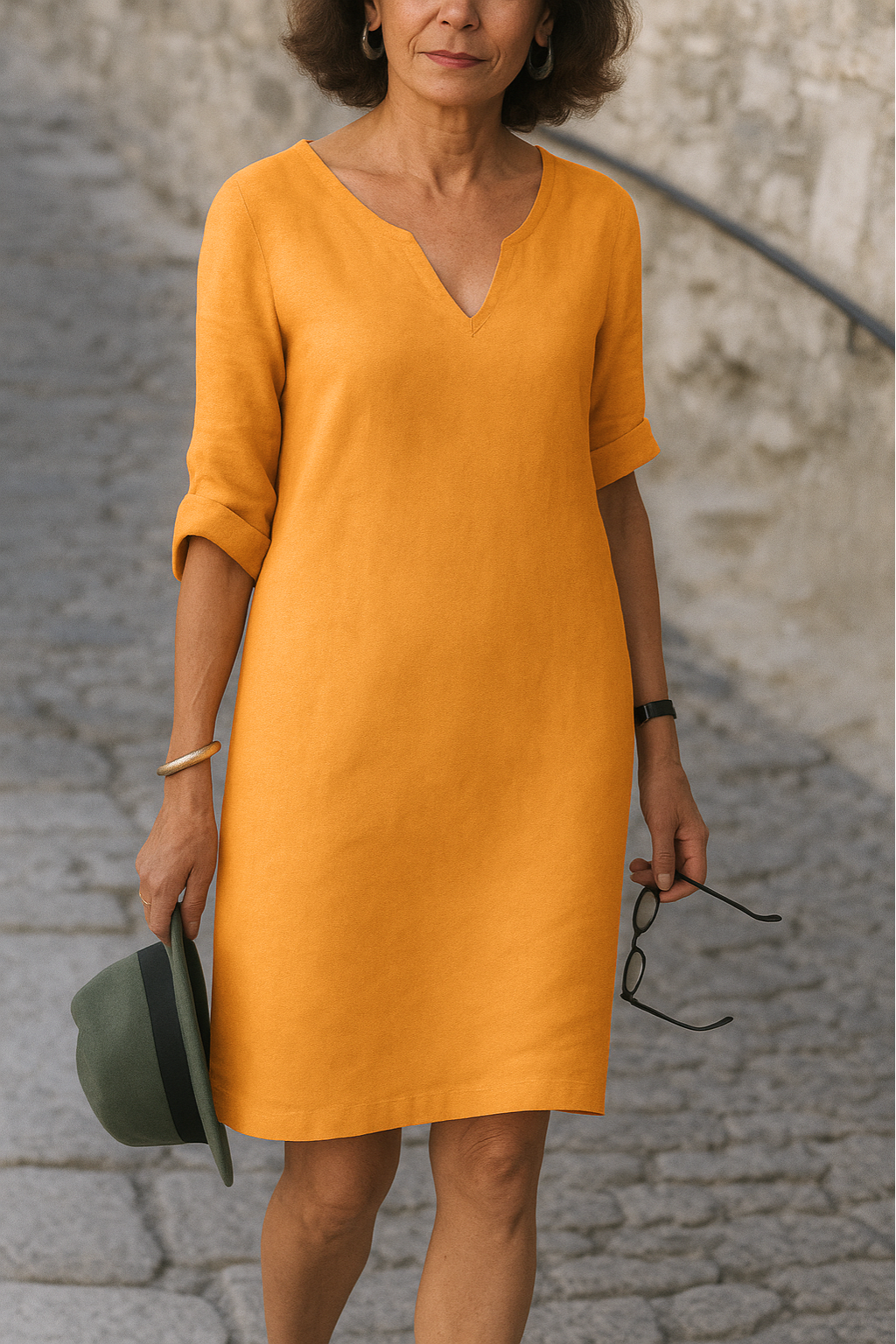 LISETTE | Elegantna haljina s V-izrezom
