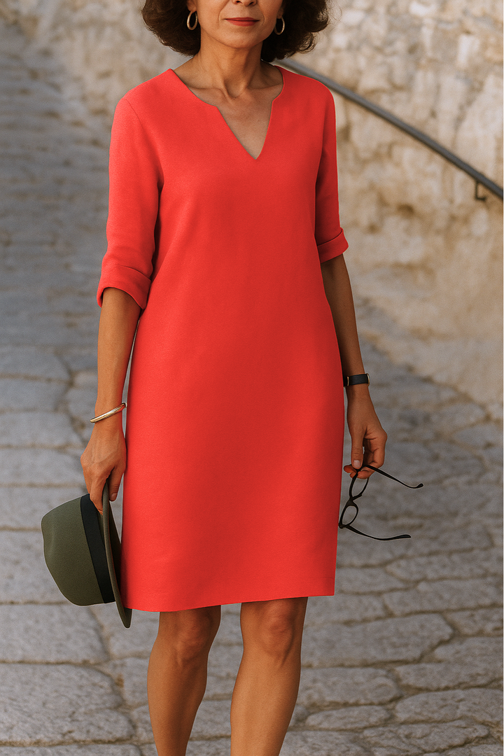 LISETTE | Elegantna haljina s V-izrezom