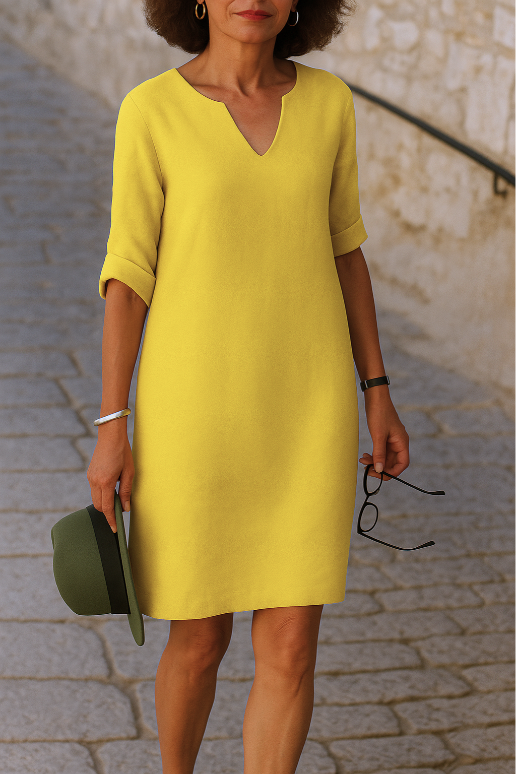 LISETTE | Elegantna haljina s V-izrezom